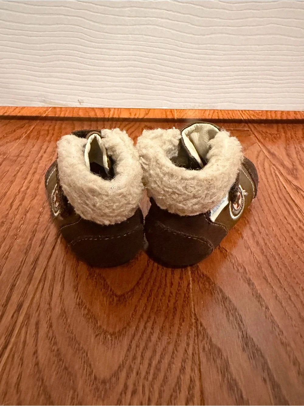 Robeez Infant Brown Fleece-Lined Ankle Aviator Boots- Size 3